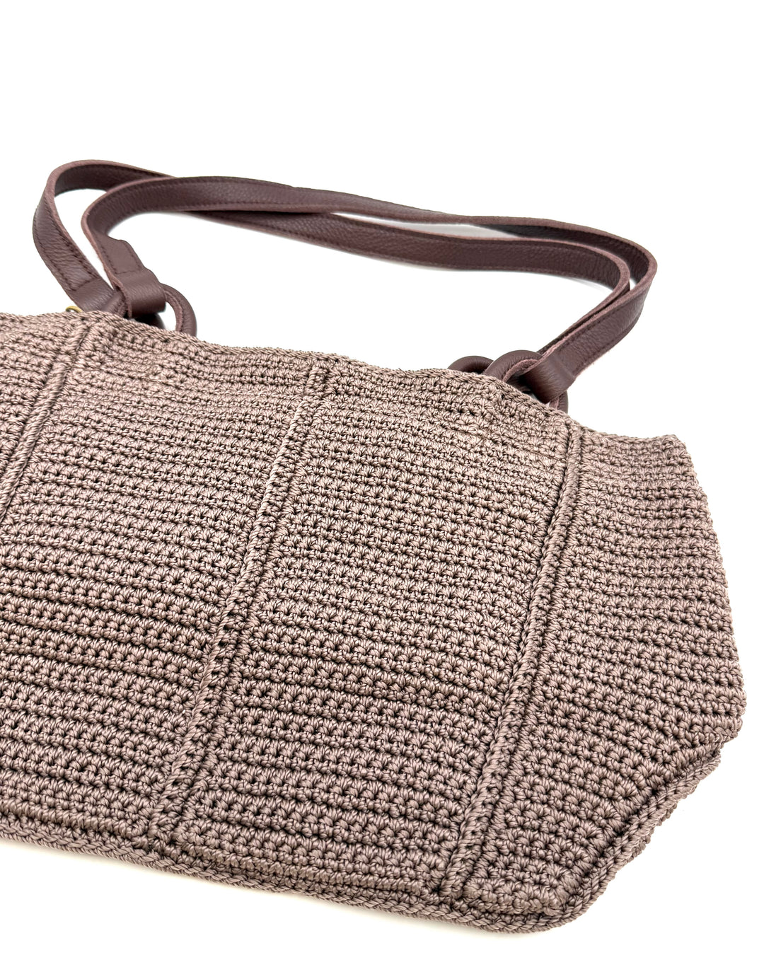Brown Woven Shoulder Bag