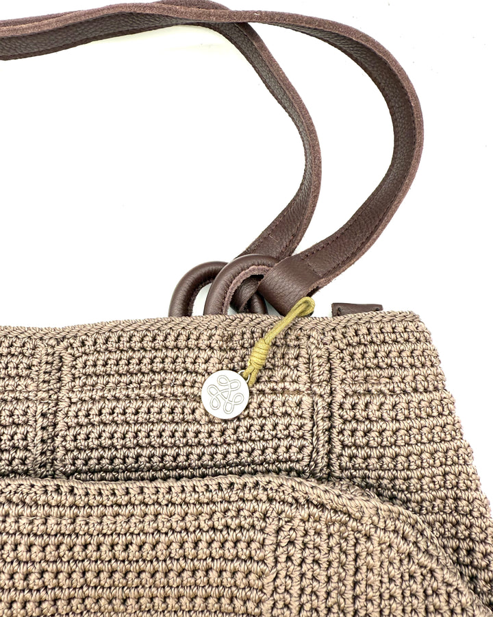 Brown Woven Shoulder Bag