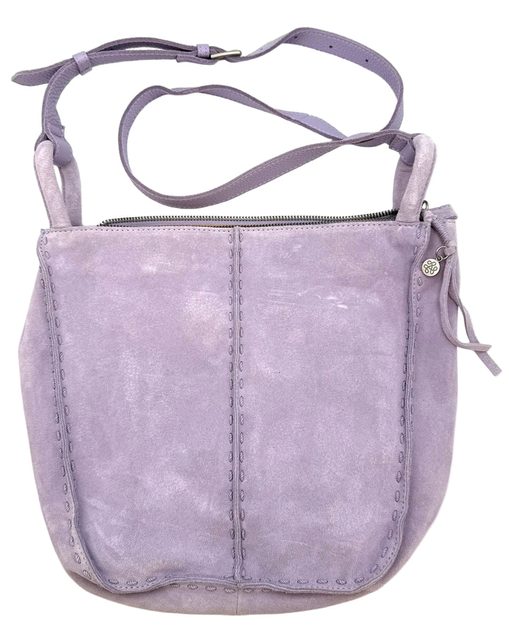 Purple Suede Crossbody Bag
