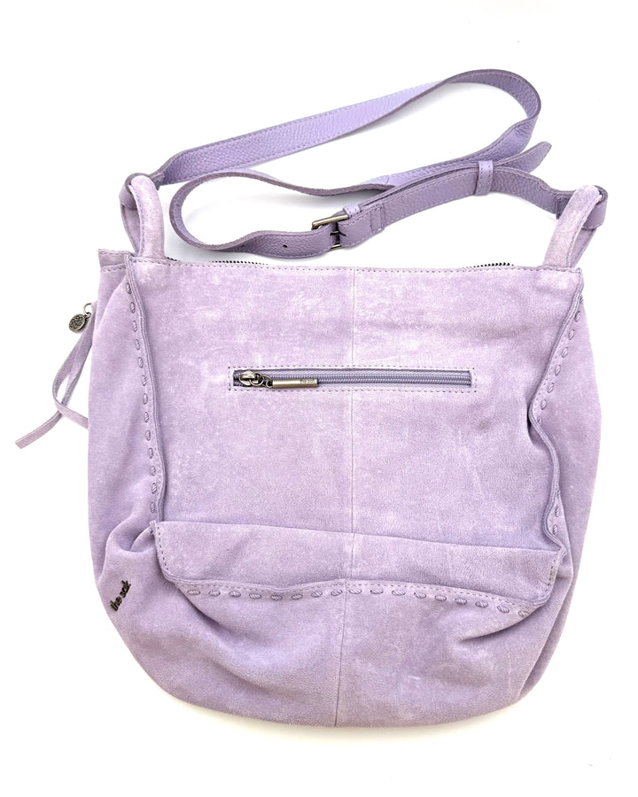 Purple Suede Crossbody Bag