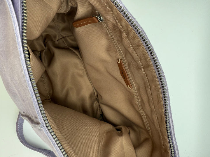 Purple Suede Crossbody Bag