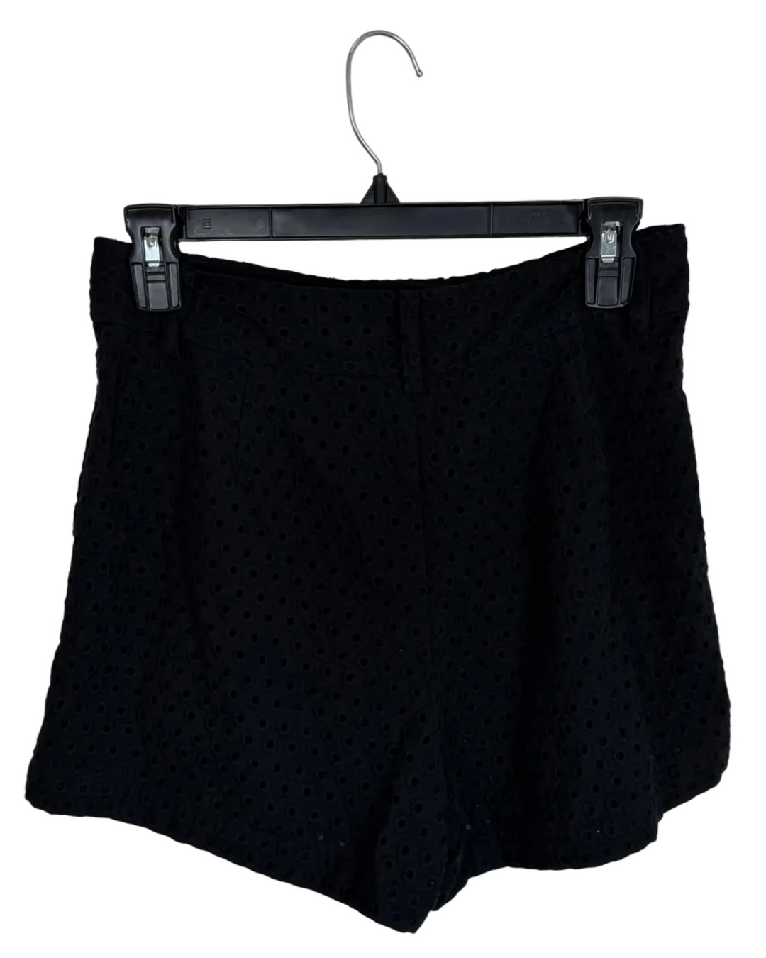Midnight Black Eyelet Shorts - Size 4
