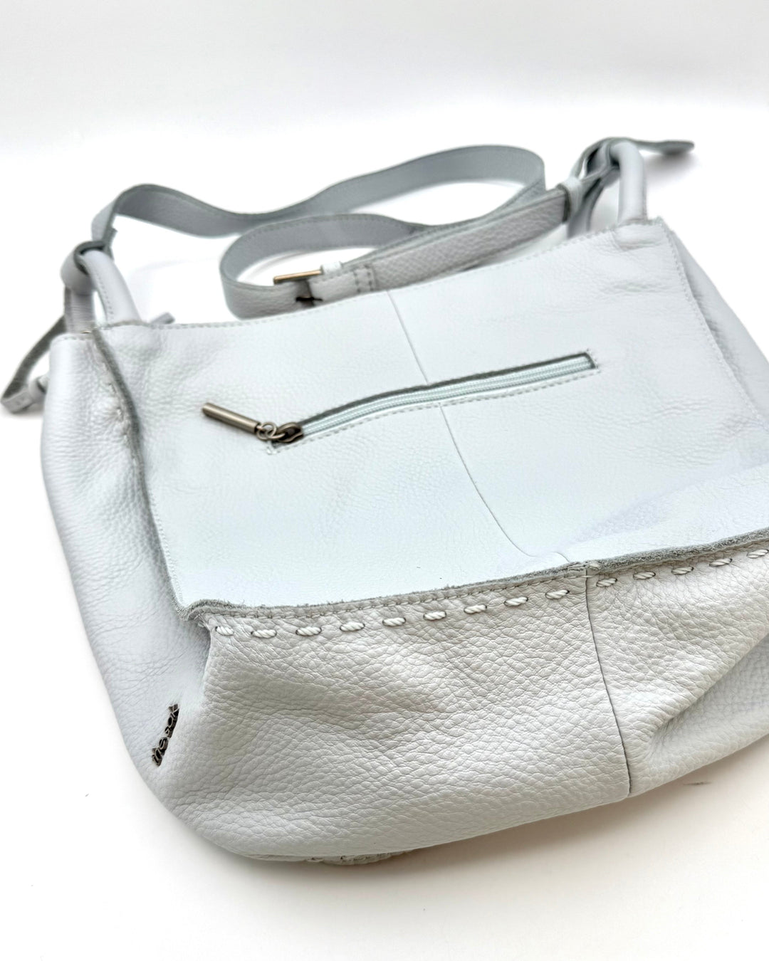 Light Blue Leather Crossbody Bag