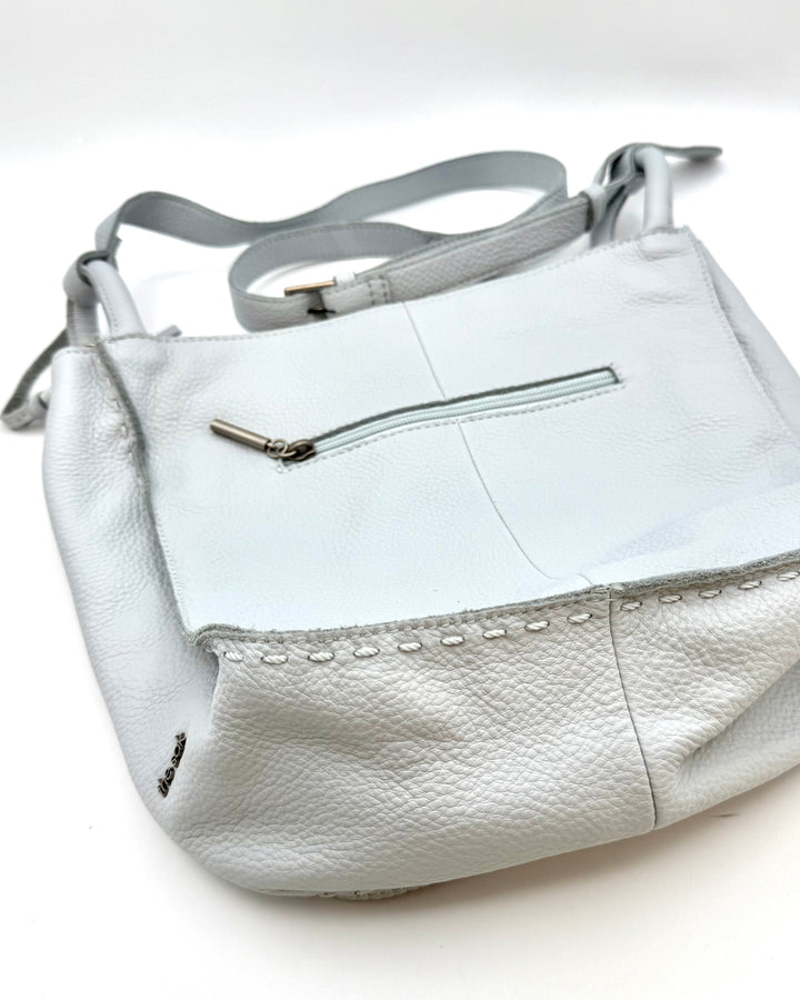 Light Blue Leather Crossbody Bag