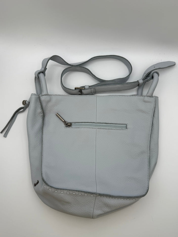 Light Blue Leather Crossbody Bag