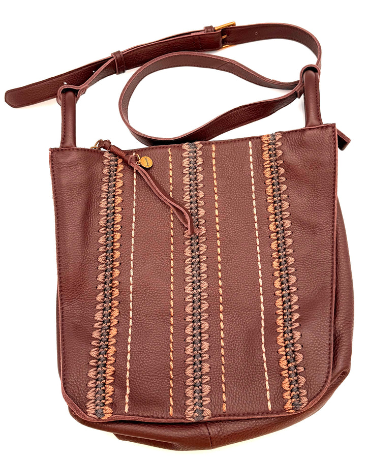 Dark Brown Leather Crossbody Bag