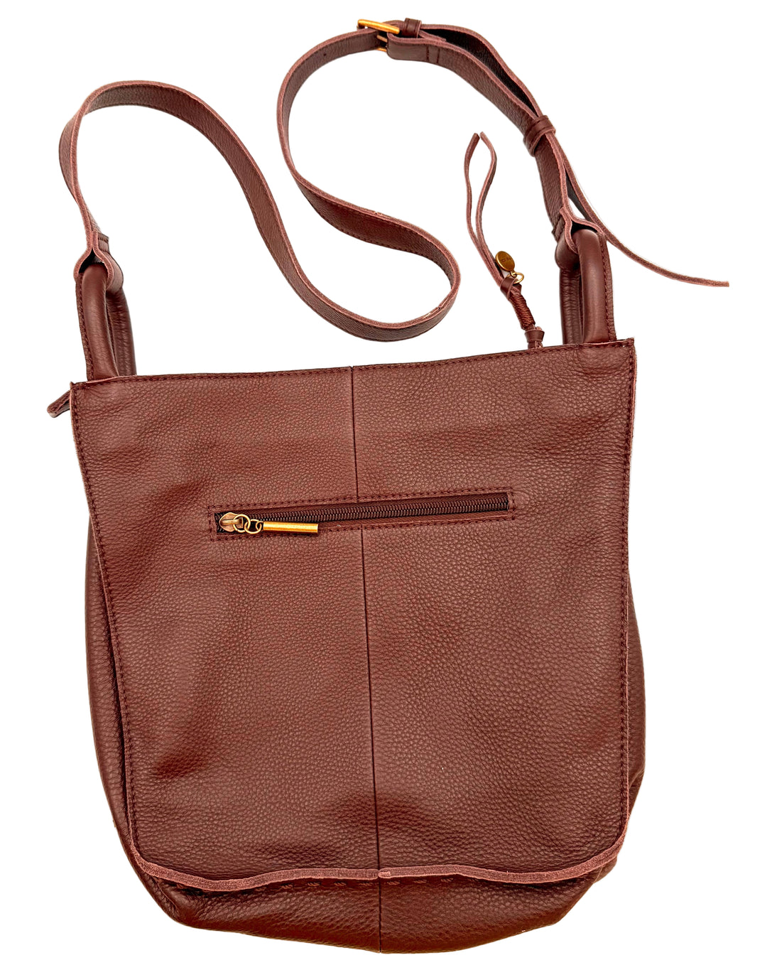 Dark Brown Leather Crossbody Bag