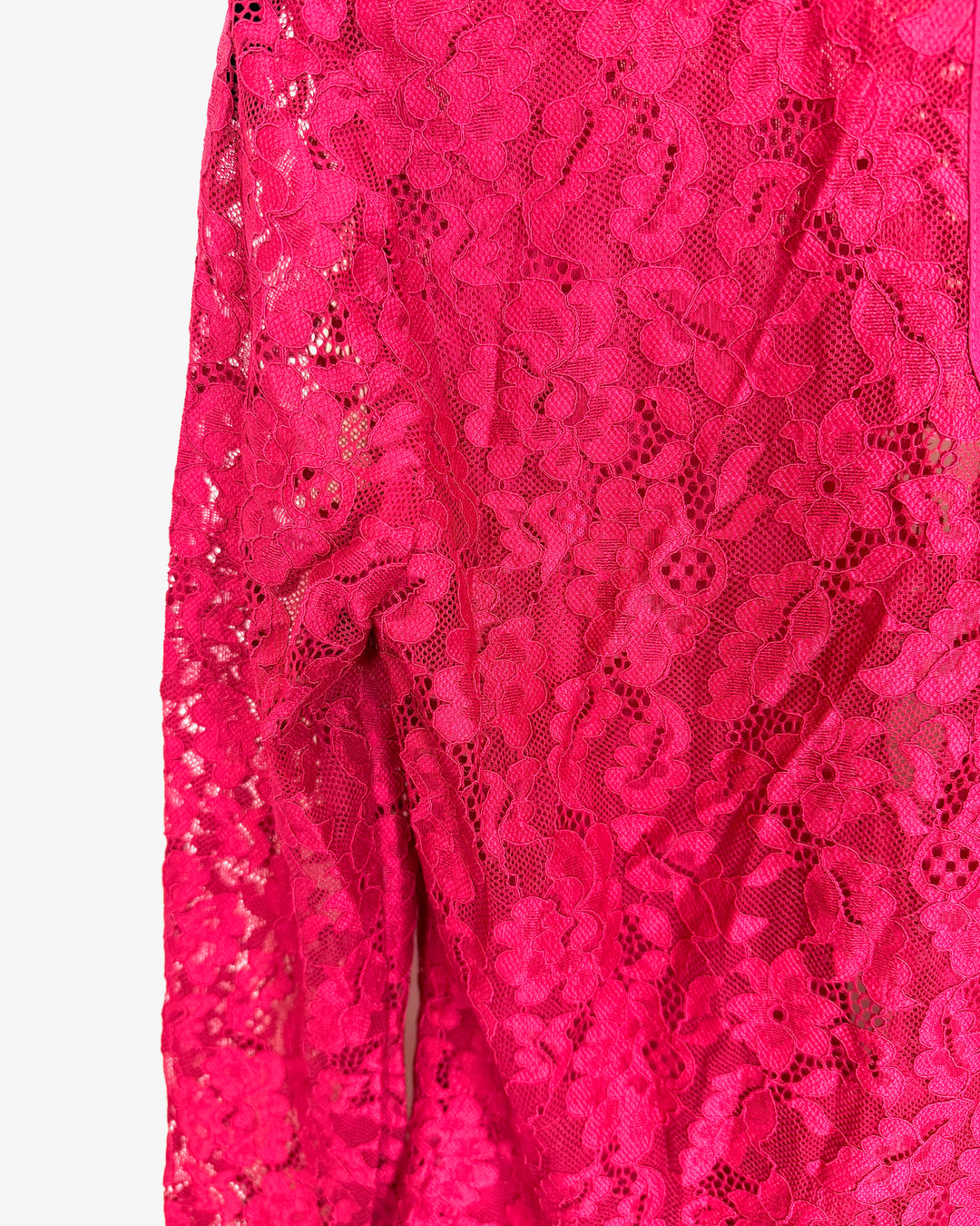 Raspberry Sheer Lace Top - Size 4/6