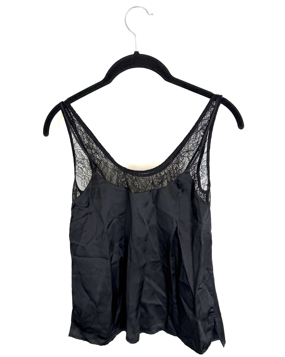 Black Layered Lace Tank Top- 00/0