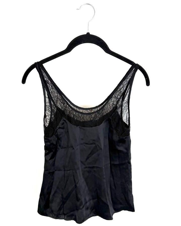Black Layered Lace Tank Top- 00/0