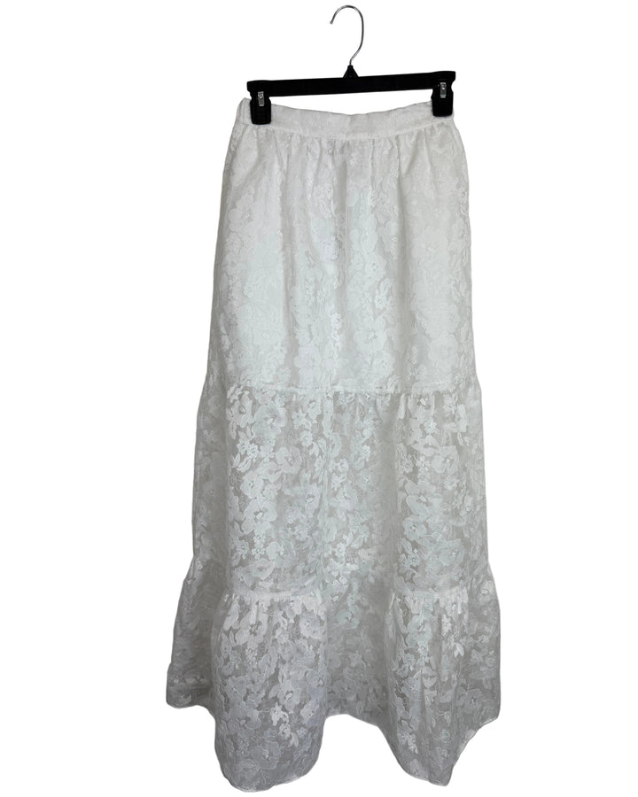 White Lace Skirt- Size 2/4