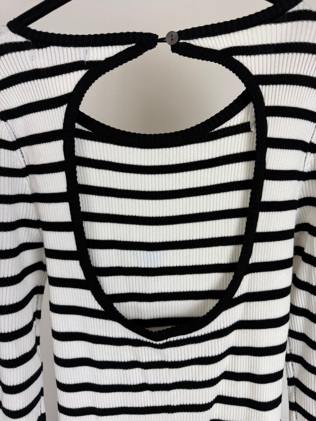 Black and White Striped Knit Dress  - Size 6/8