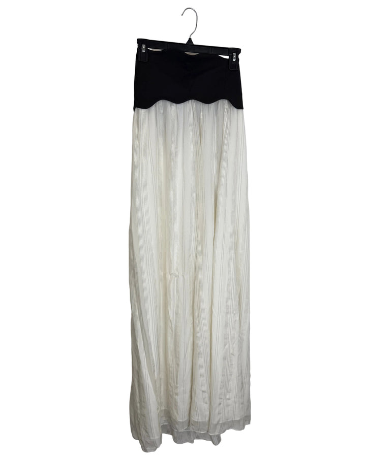 Black Top Striped Dress- Size 2/4