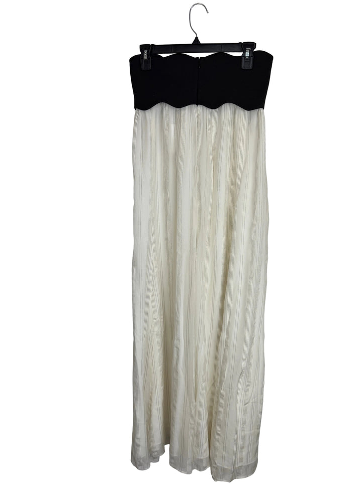 Black Top Striped Dress- Size 2/4
