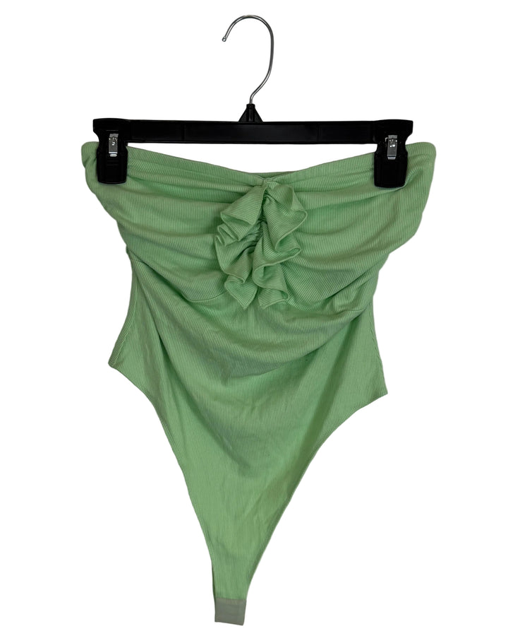 Ribbed Green Bodysuit- Size 2/4