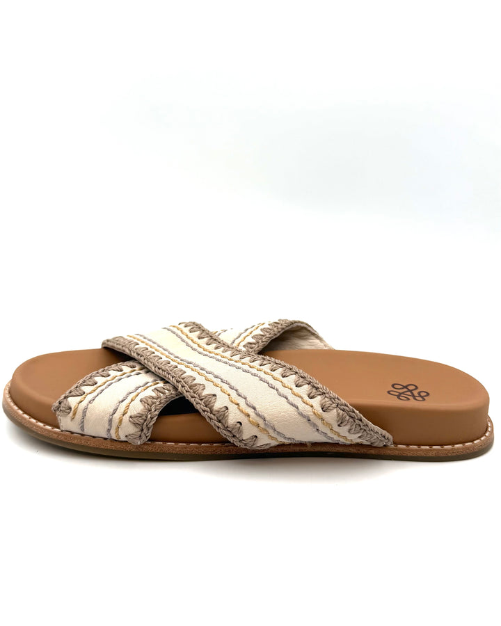 Beige Knit Stitch Sandal - Size 6