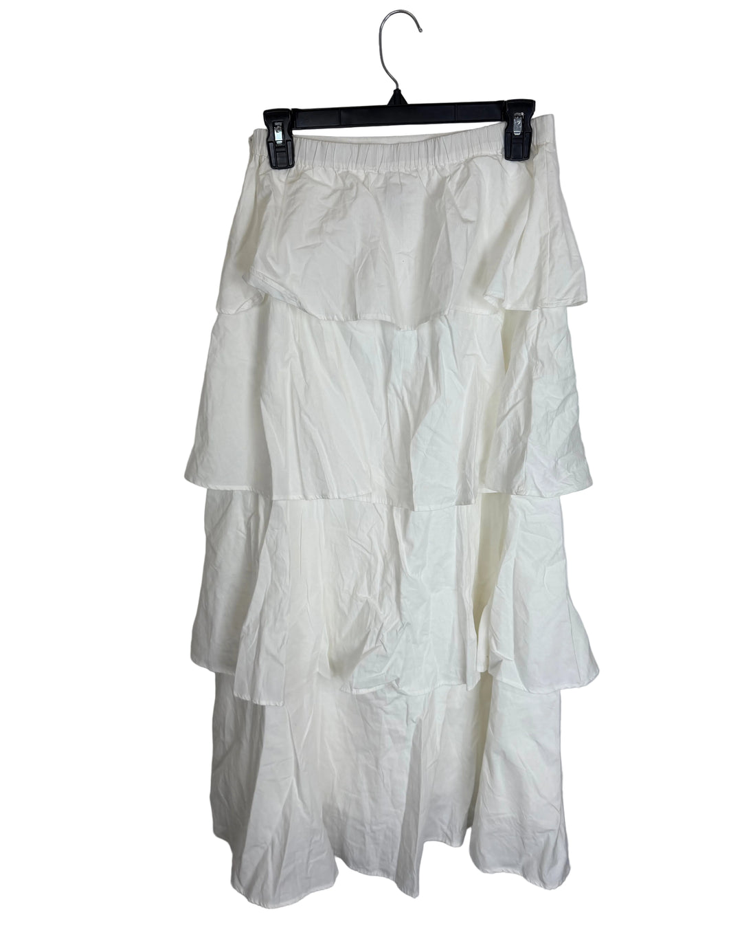 Long White Tiered Skirt- Size 4/6