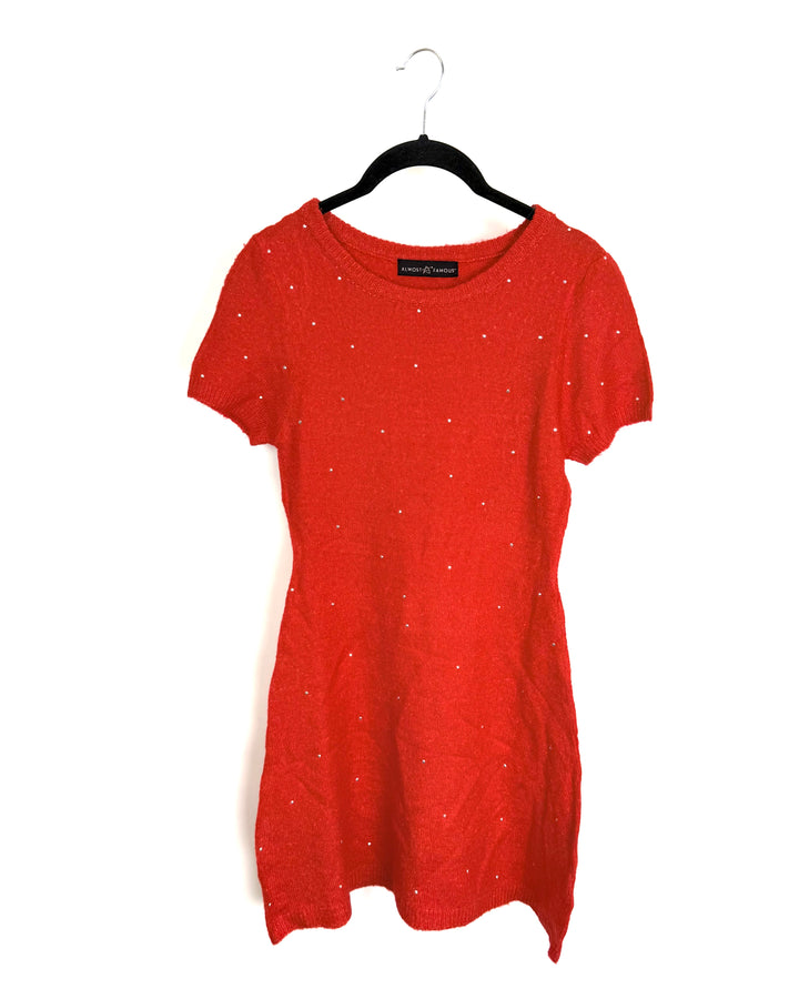 Red Embellished Knit Dress - Size 4/6
