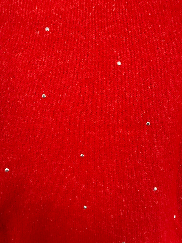 Red Embellished Knit Dress - Size 4/6