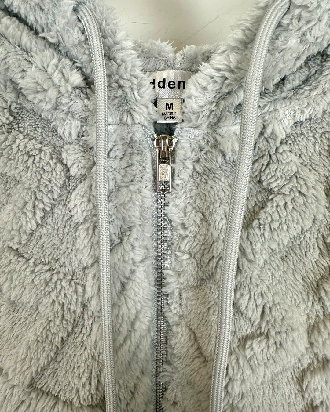 Gray Embossed Plush Hoodie - Size 2/4