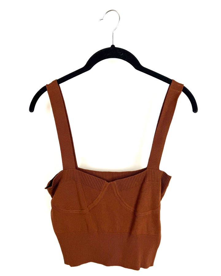 Brown Cropped Tank Top - Size 4/6