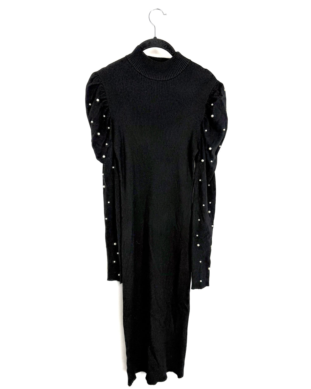 Black Peral-Embellished Knit Dress - 4/6