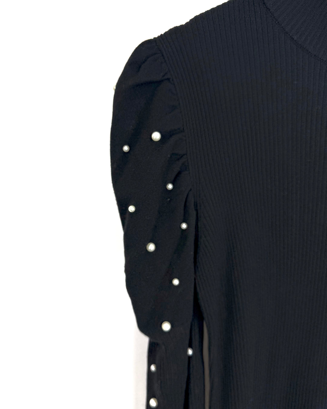Black Peral-Embellished Knit Dress - 4/6
