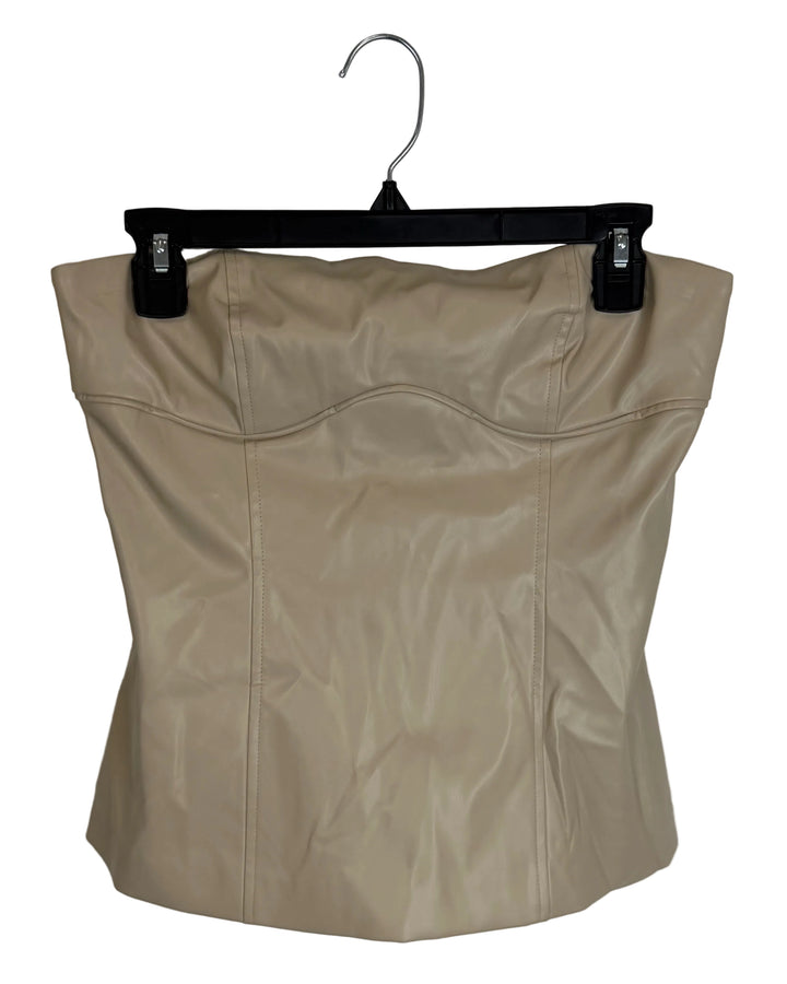 Beige Strapless Corset Top- Size 4