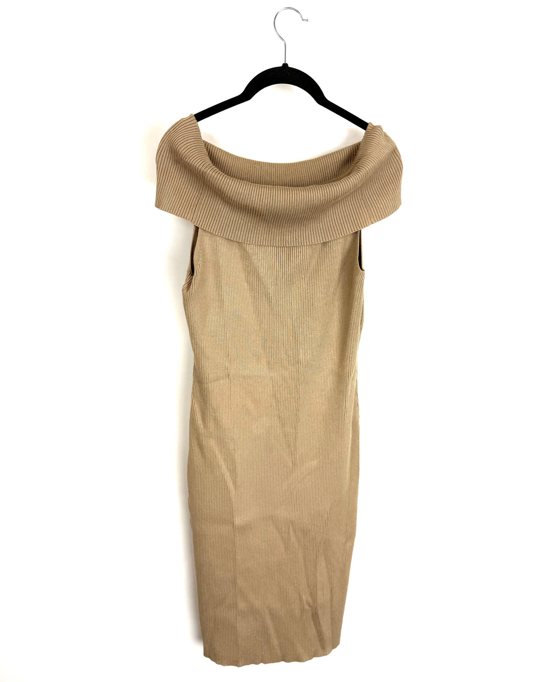 Taupe Off-Shoulder Knit Dress - Size 6/8