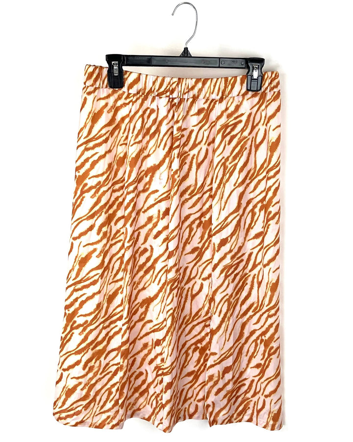 Orange Zebra Print Skirt - Size 6/8