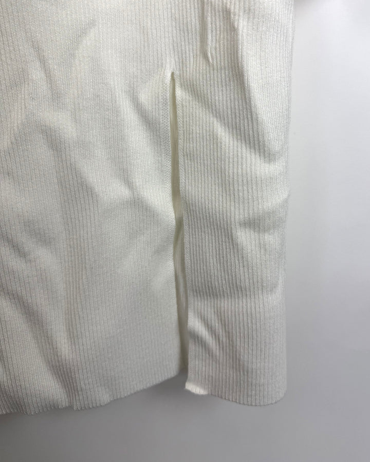 White Sheer Sleeve Dress - Size 8/10