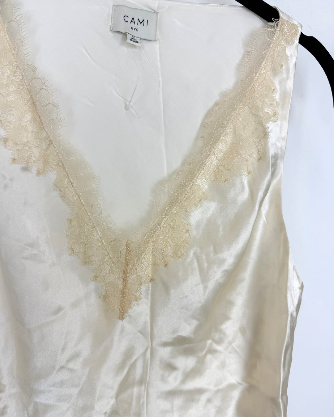 Champagne Lace Trim Tank Top - Size 2/4