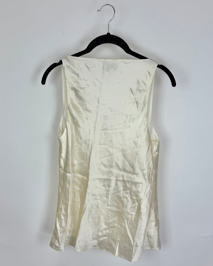 Champagne Lace Trim Tank Top - Size 2/4
