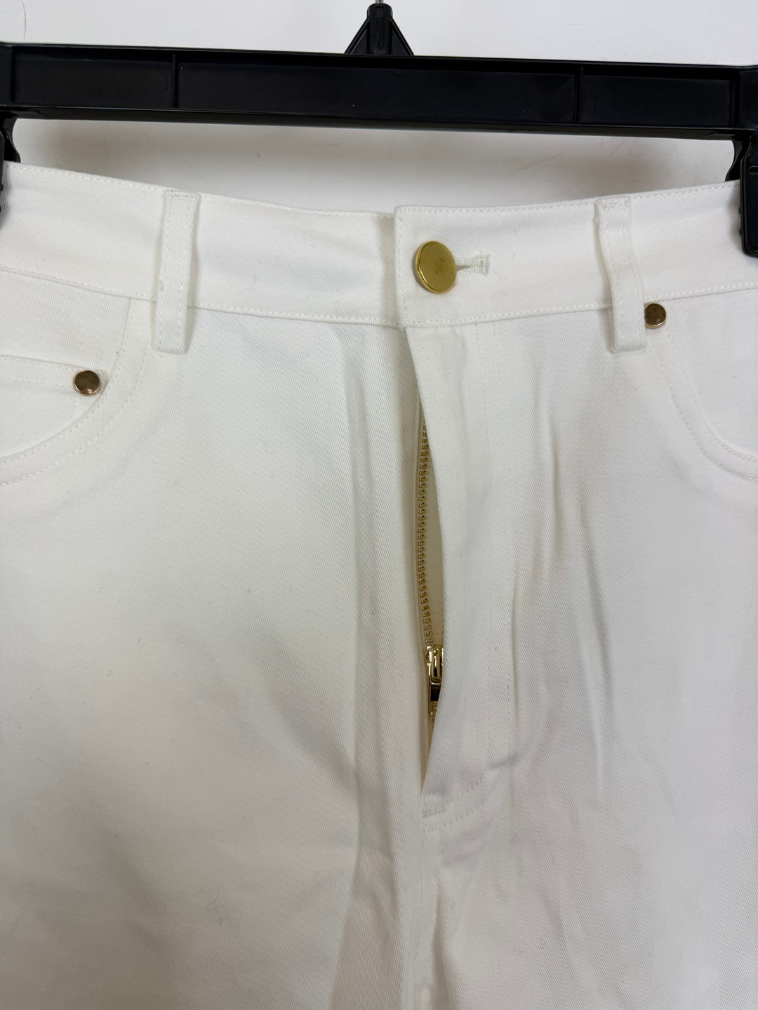 White Jeans with Gold Accents - Size 4