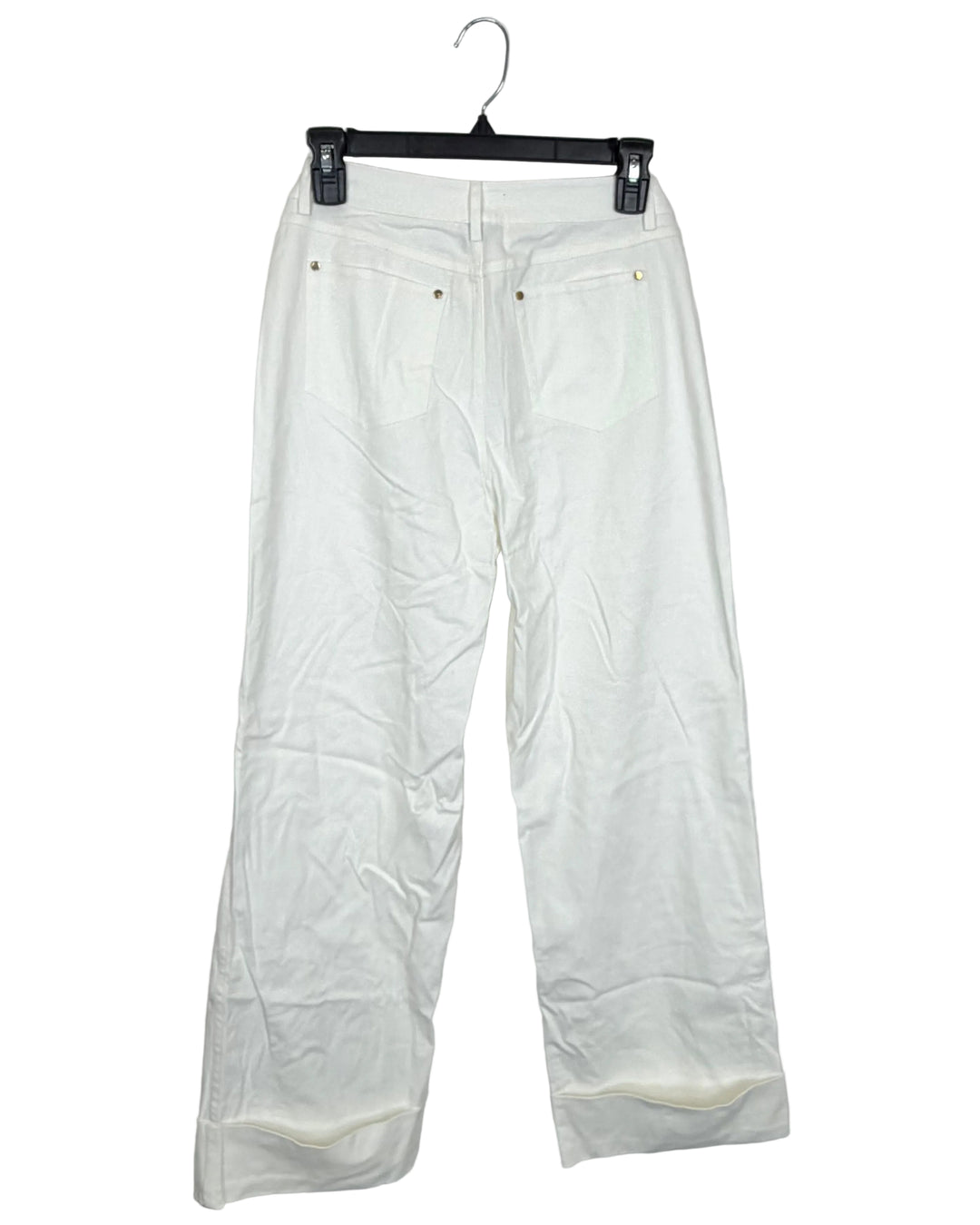 White Jeans with Gold Accents - Size 4
