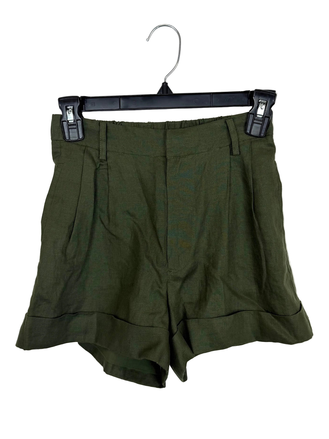 Green Linen shorts - Size 00/0 and 8/10