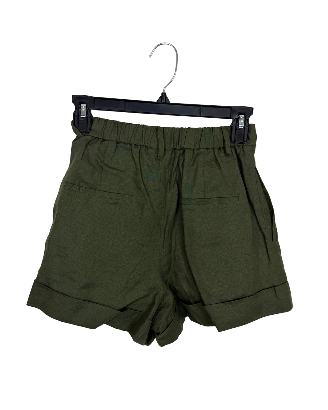 Green Linen shorts - Size 00/0 and 8/10