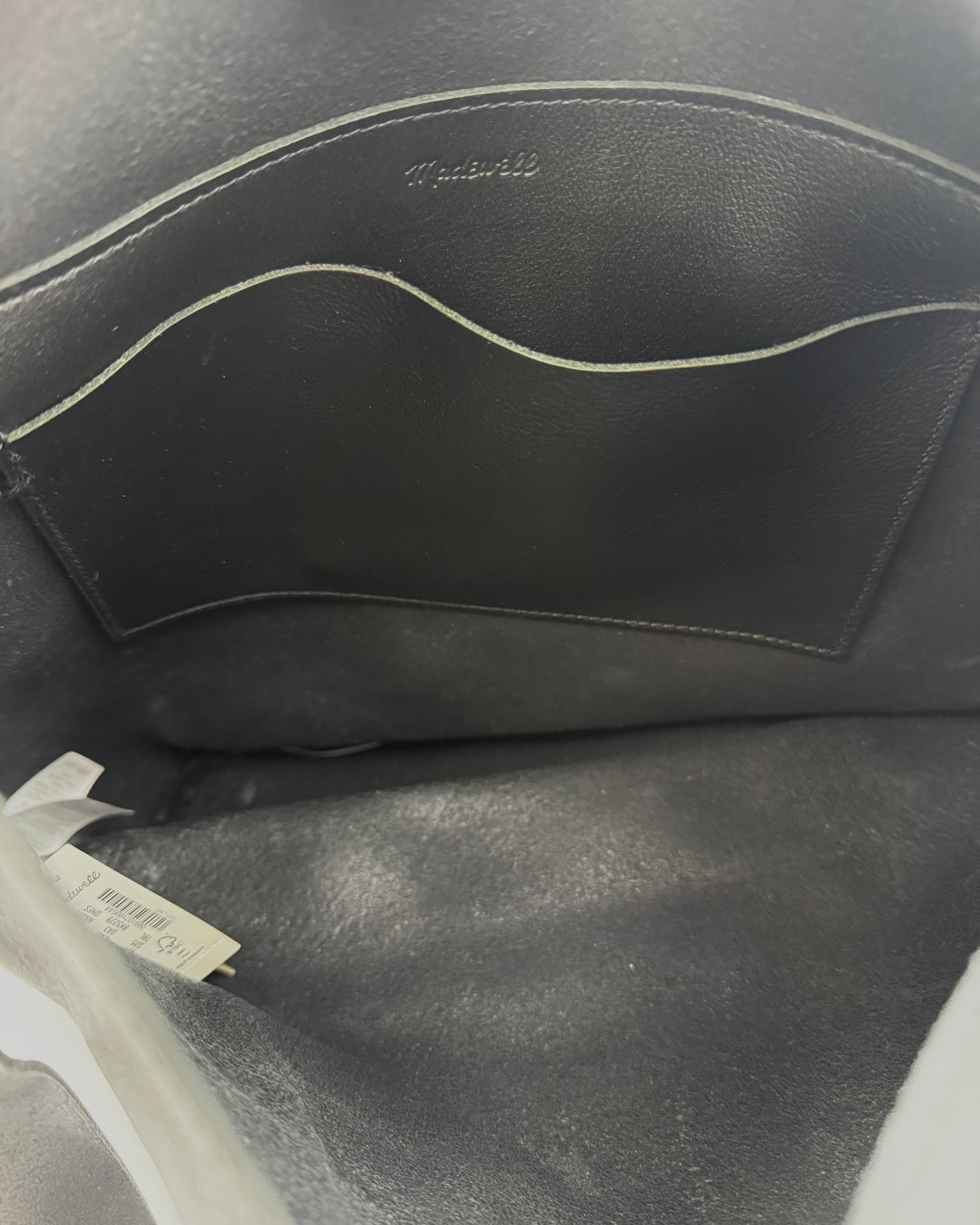 Madewell Black Leather Tote Bag