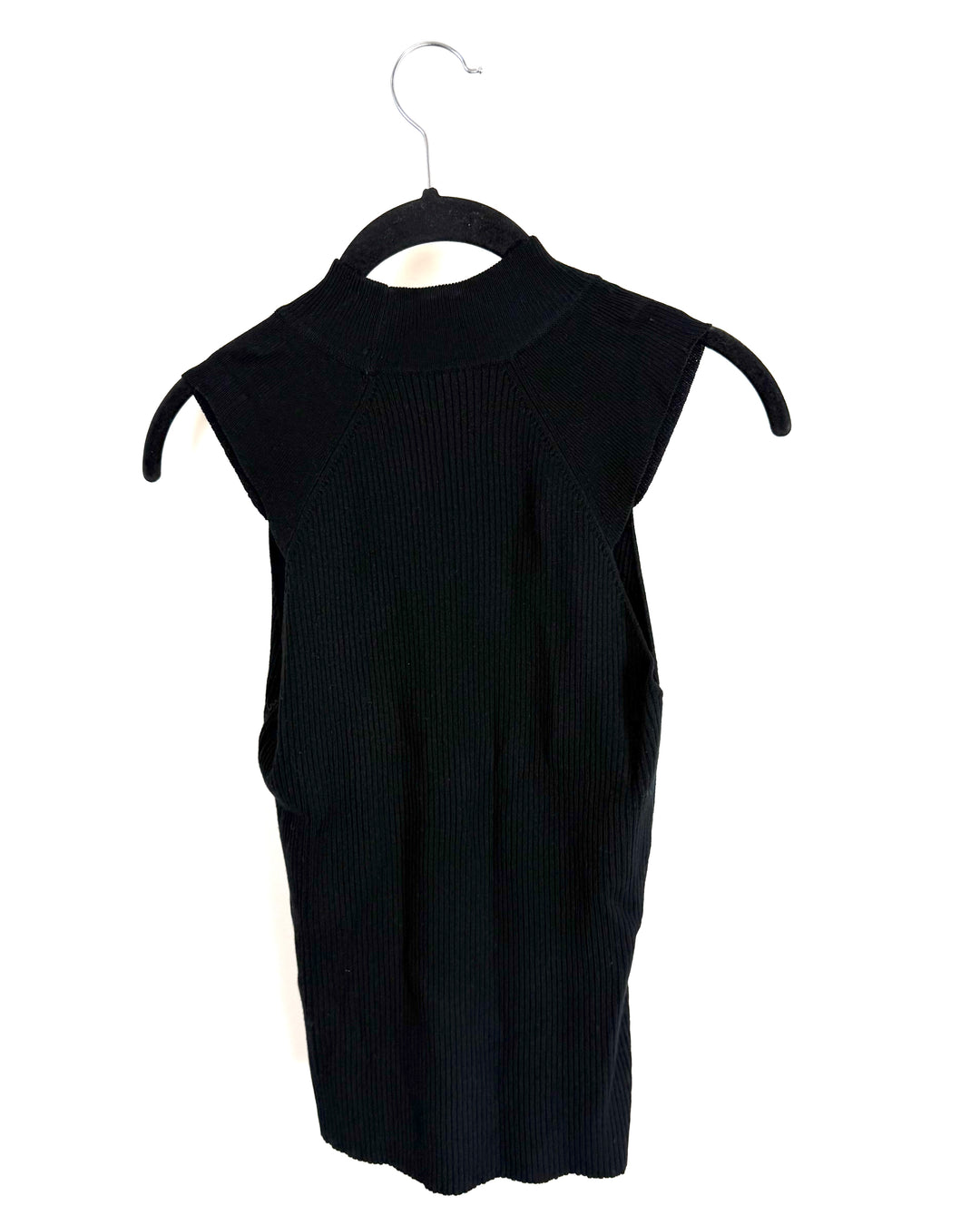 Onyx Black Ribbed Knit Top - 4/6
