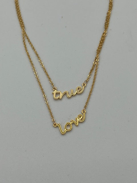 Gold "True Love" Necklace