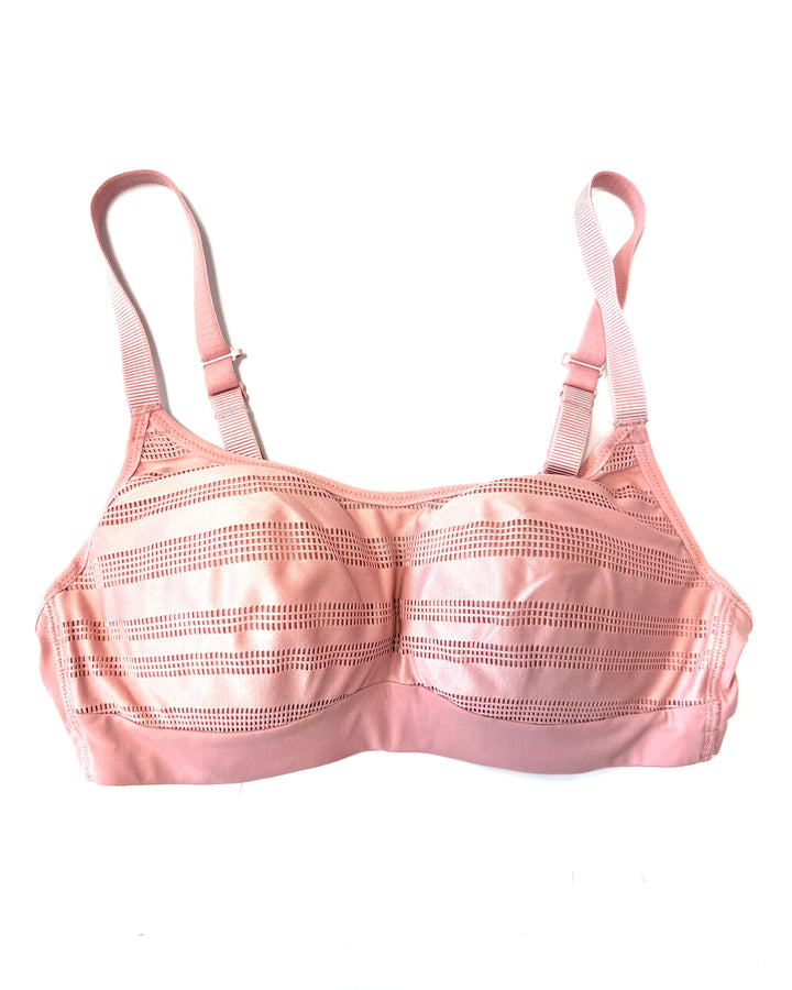 Dusty Pink Mesh Underwire Sports Bra - 34B
