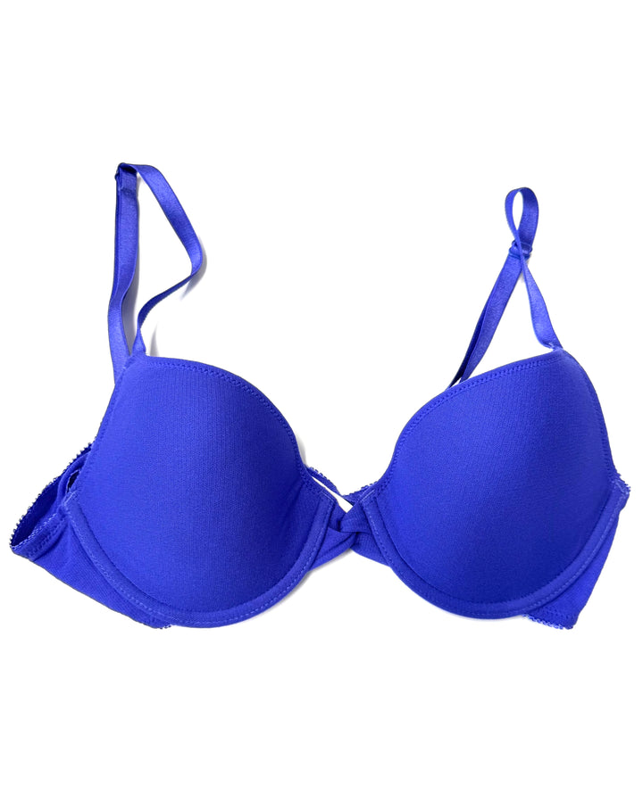 Bright Blue Push Up Bra - 34B