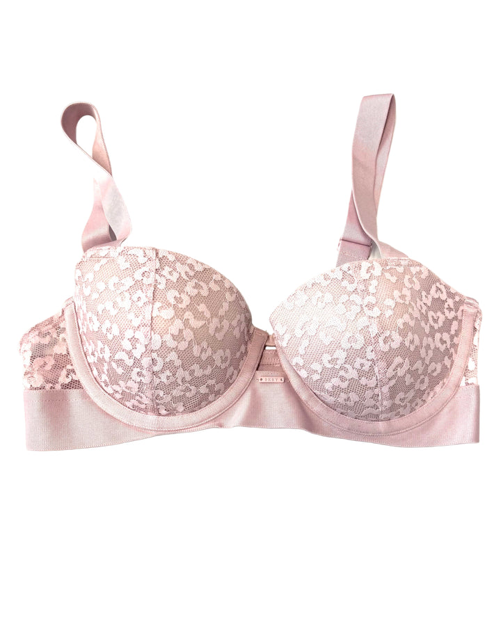Pale Purple Lace Animal Print Bra - 34B