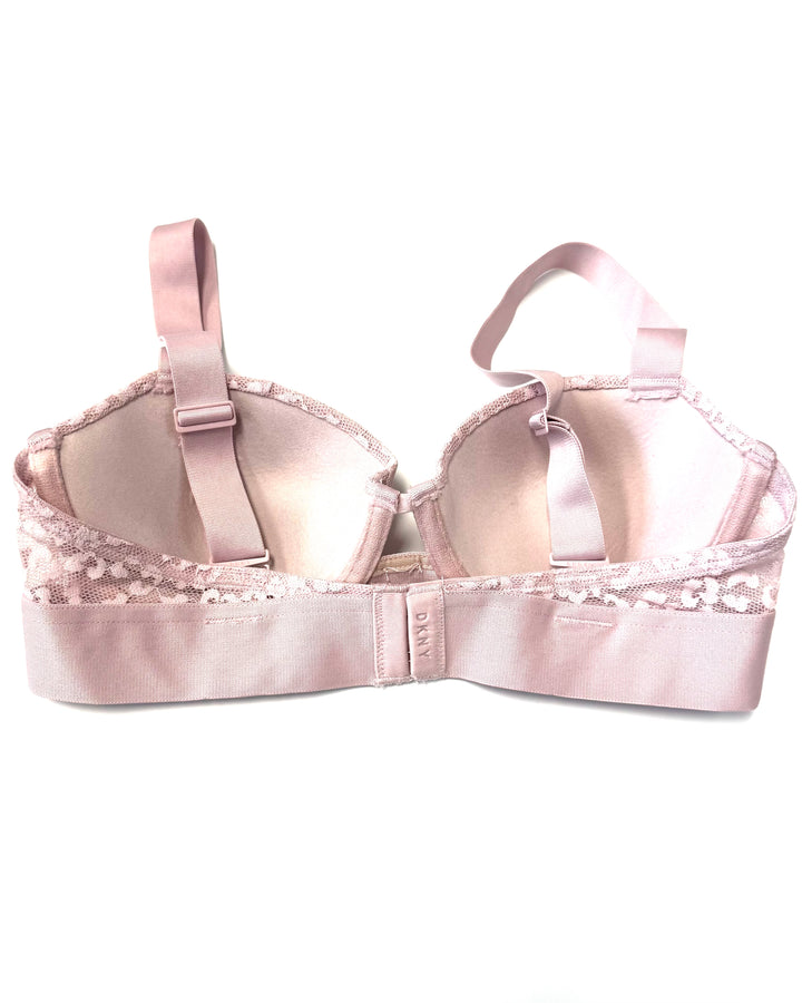 Pale Purple Lace Animal Print Bra - 34B