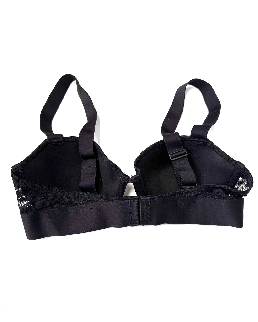 Jet Black Lace Animal Print Bra - 34B