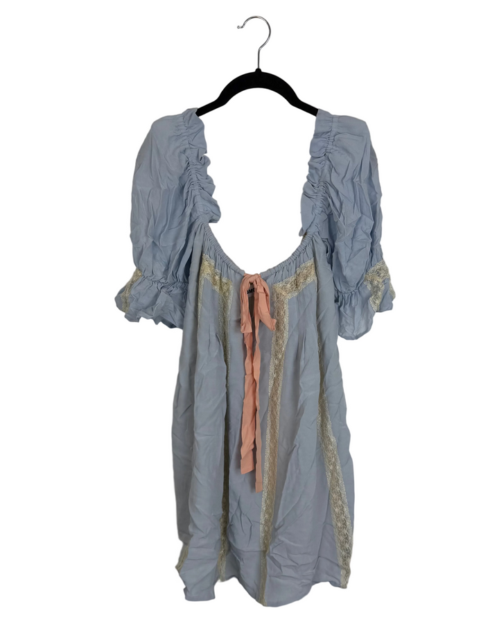French blue babydoll mini dress - Size 0/2