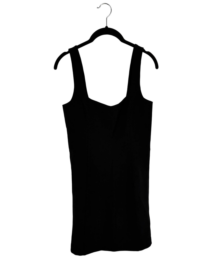 Black Square Neck Mini Dres - Size 0/2