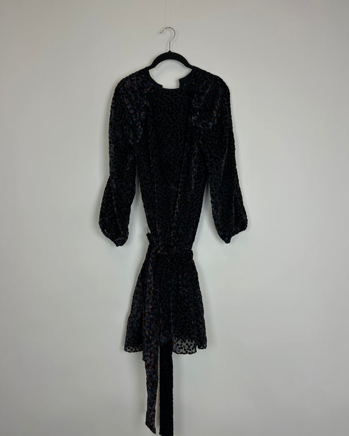 Black multicolor polka dot dress - Size 4/6
