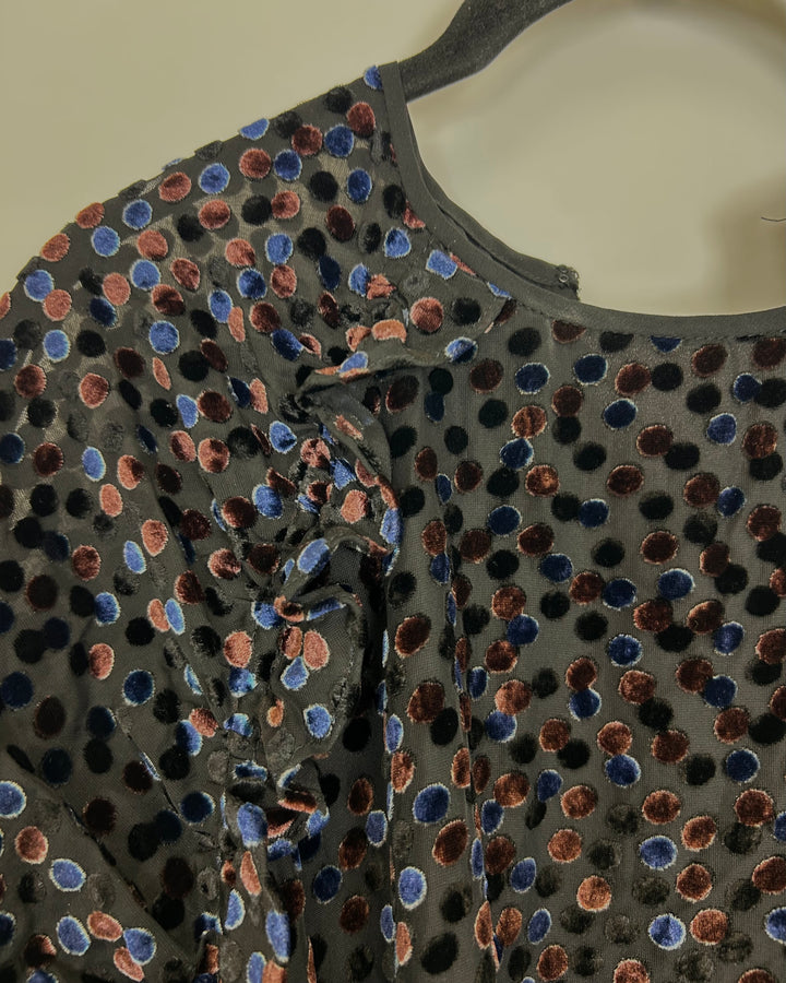 Black multicolor polka dot dress - Size 4/6