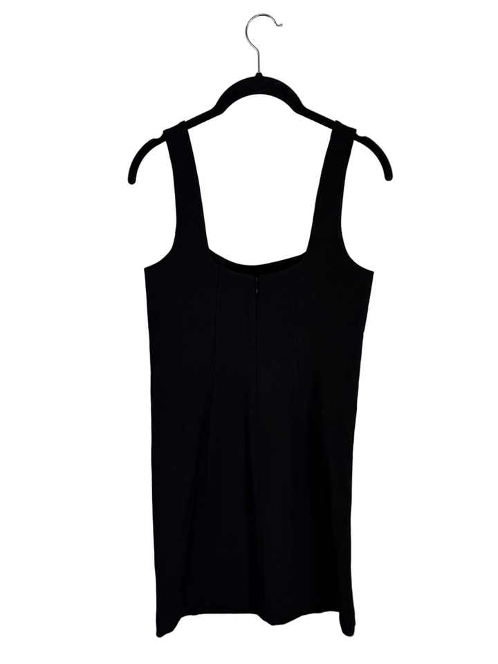 Black Square Neck Mini Dres - Size 0/2